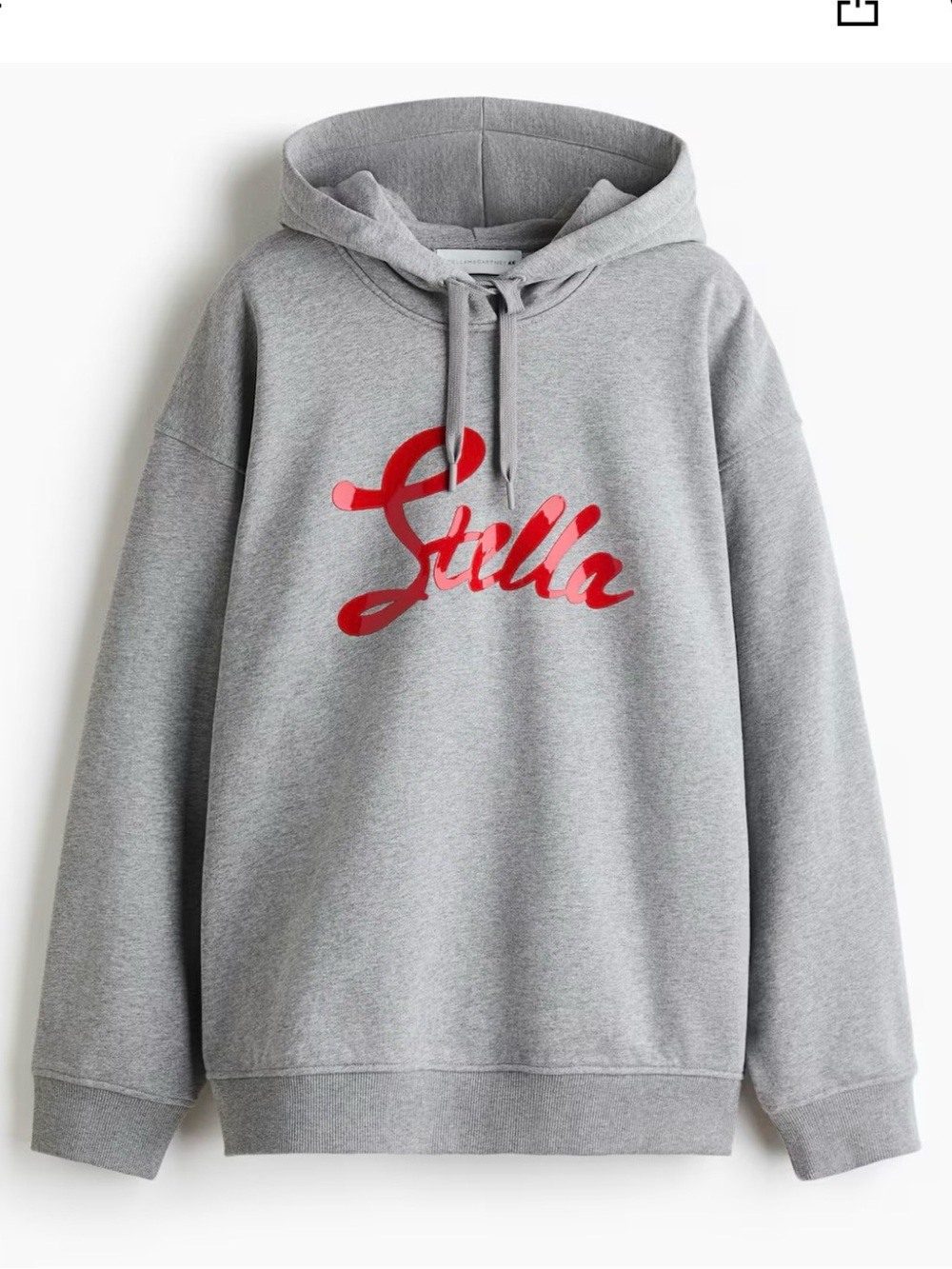 Stila Gray Crewneck Hoodie with Red Script Logo